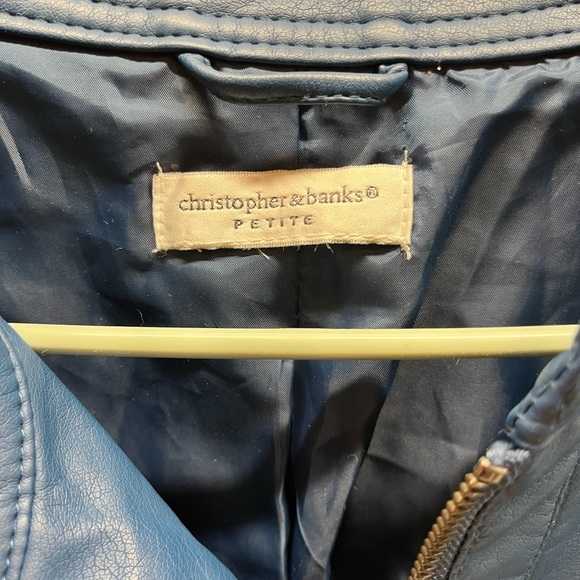 Christopher & Banks Faux Leather Jacket Sz L - Picture 4 of 11
